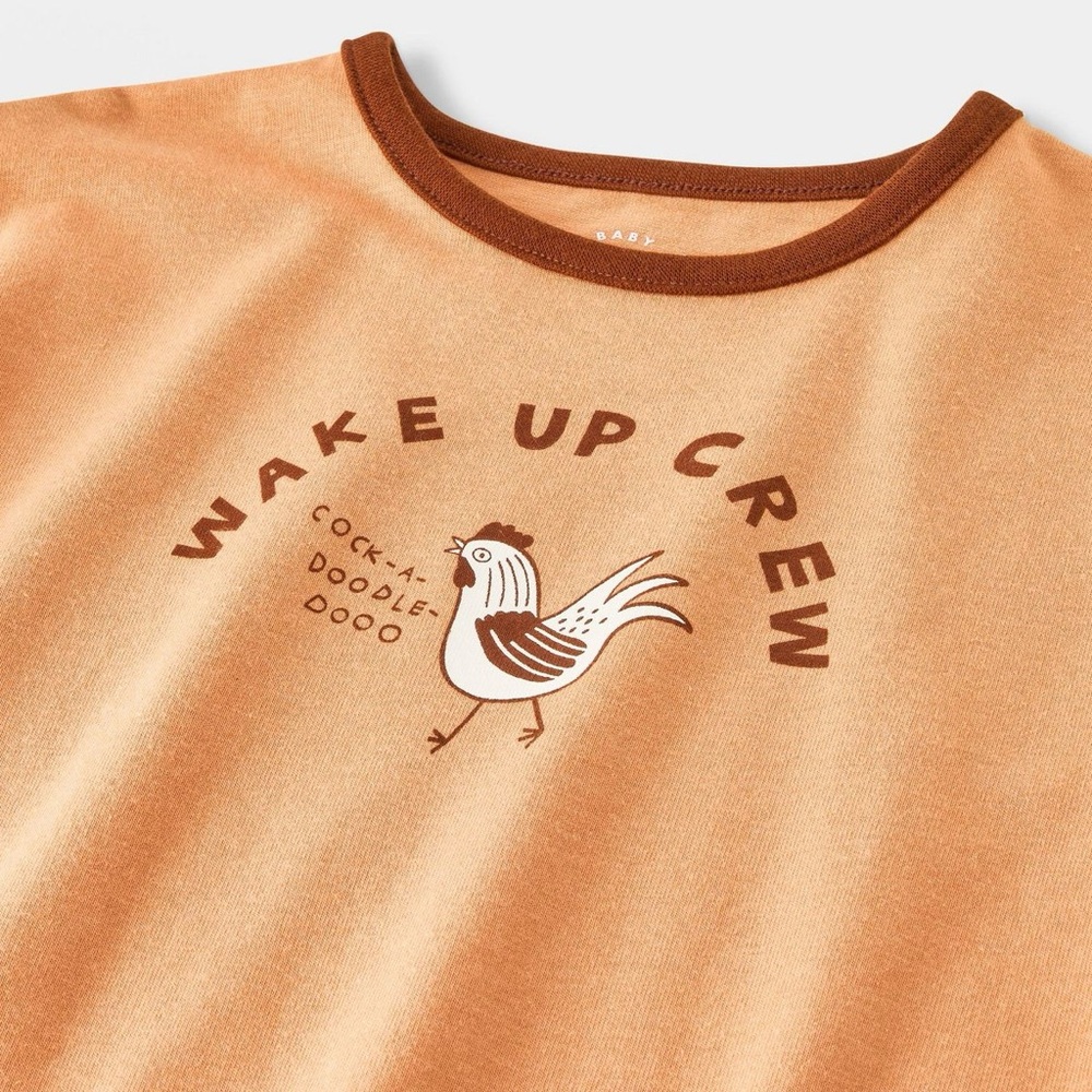 12 Month - 2 Baby Long Sleeve Rompers & Say - Cat & Jack